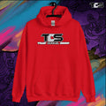 That Detail Shop Cozy Hoodie in Red Mock Up Image. The Best Detailing Cozy Hoodie for Auto Detailing. 