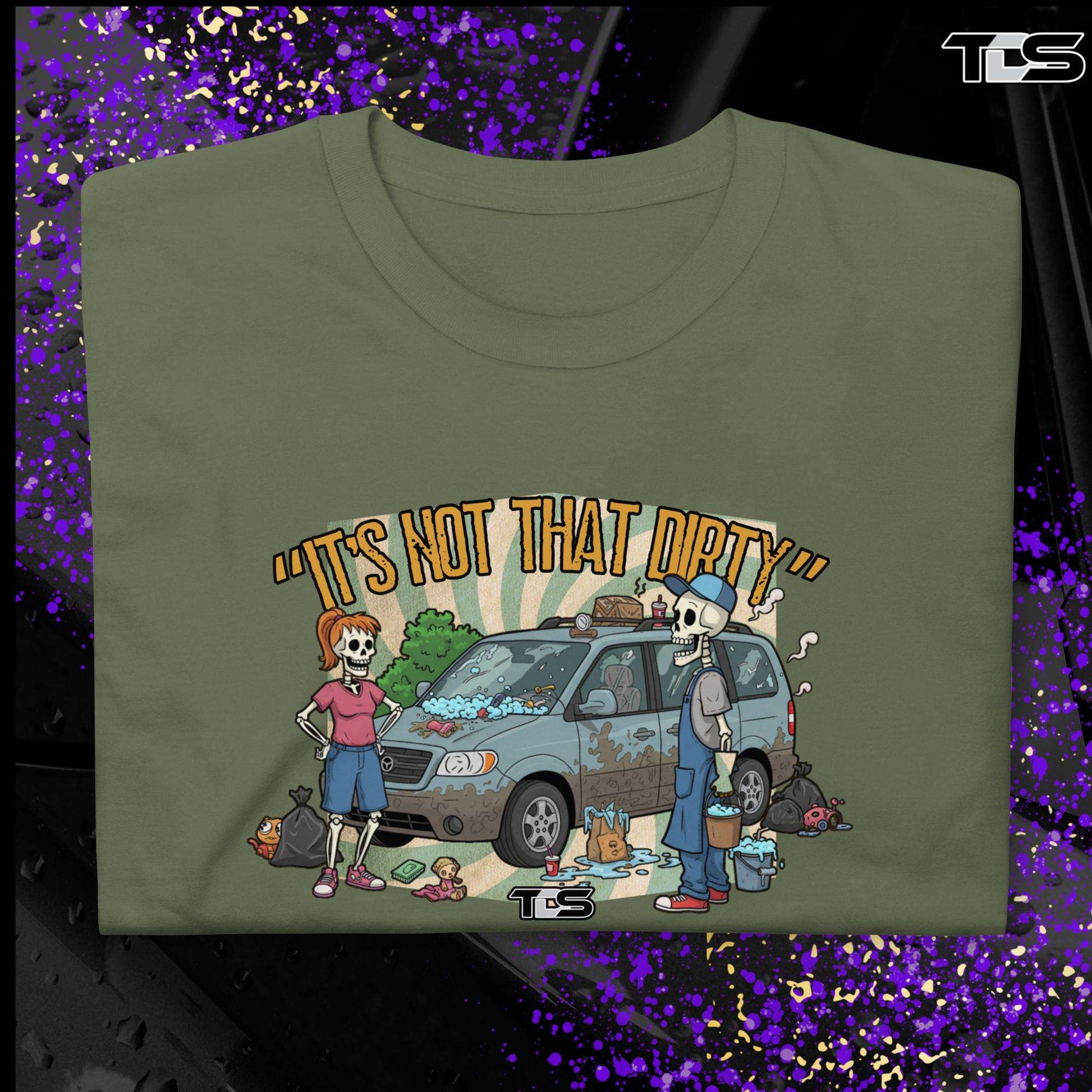 That Detail Shop T-Shirt of the Month - March 2025 in Military Green Mock Up Image. The Best Detailing Shirt for Auto Detailing. 