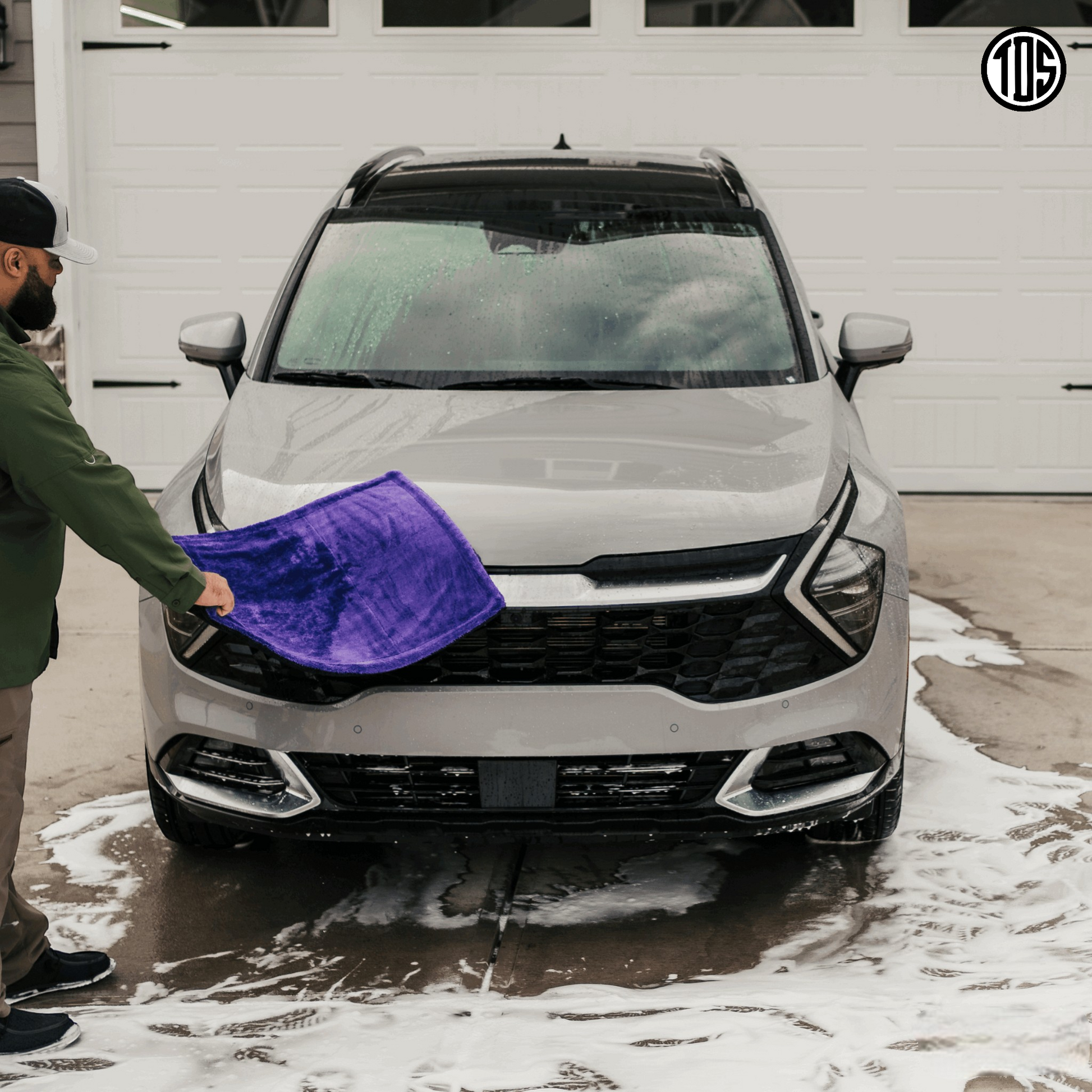 That Detail Shop Microfiber Towel Purple Mock Up Image. The Best Detailing Towel for Auto Detailing.