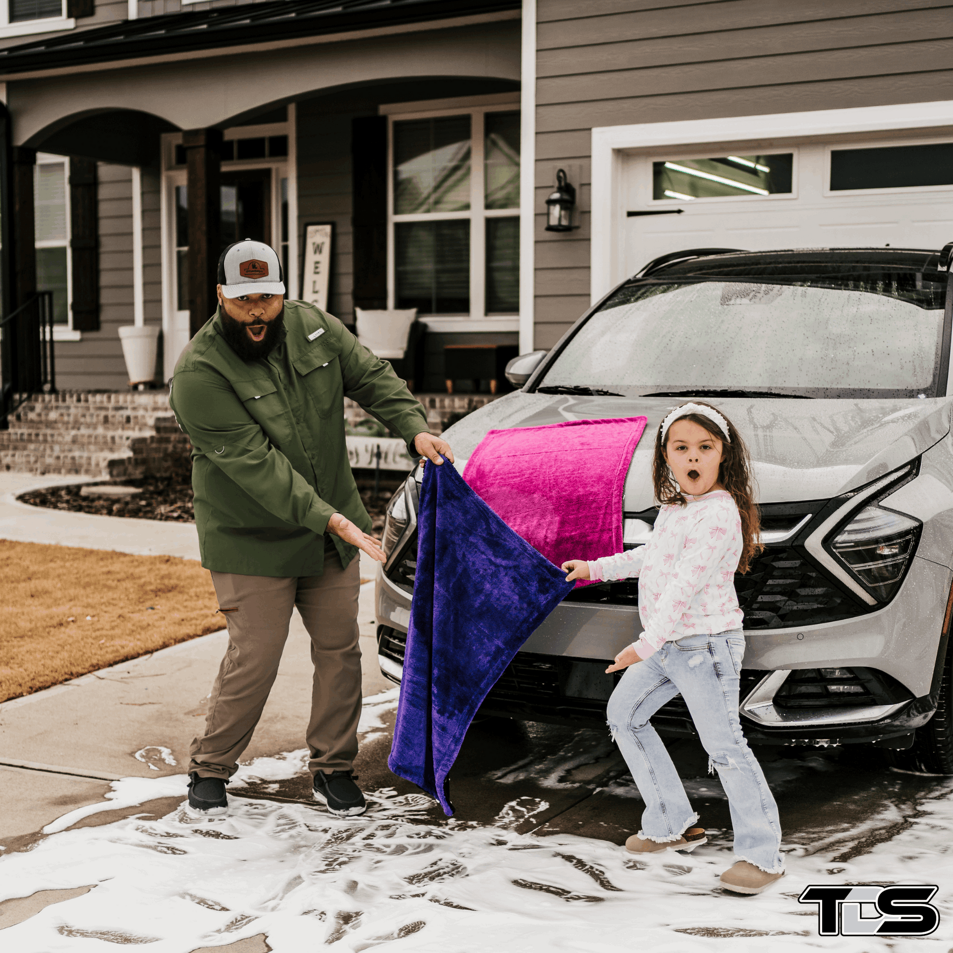 That Detail Shop Microfiber Towel Purple Mock Up Image. The Best Detailing Towel for Auto Detailing. 