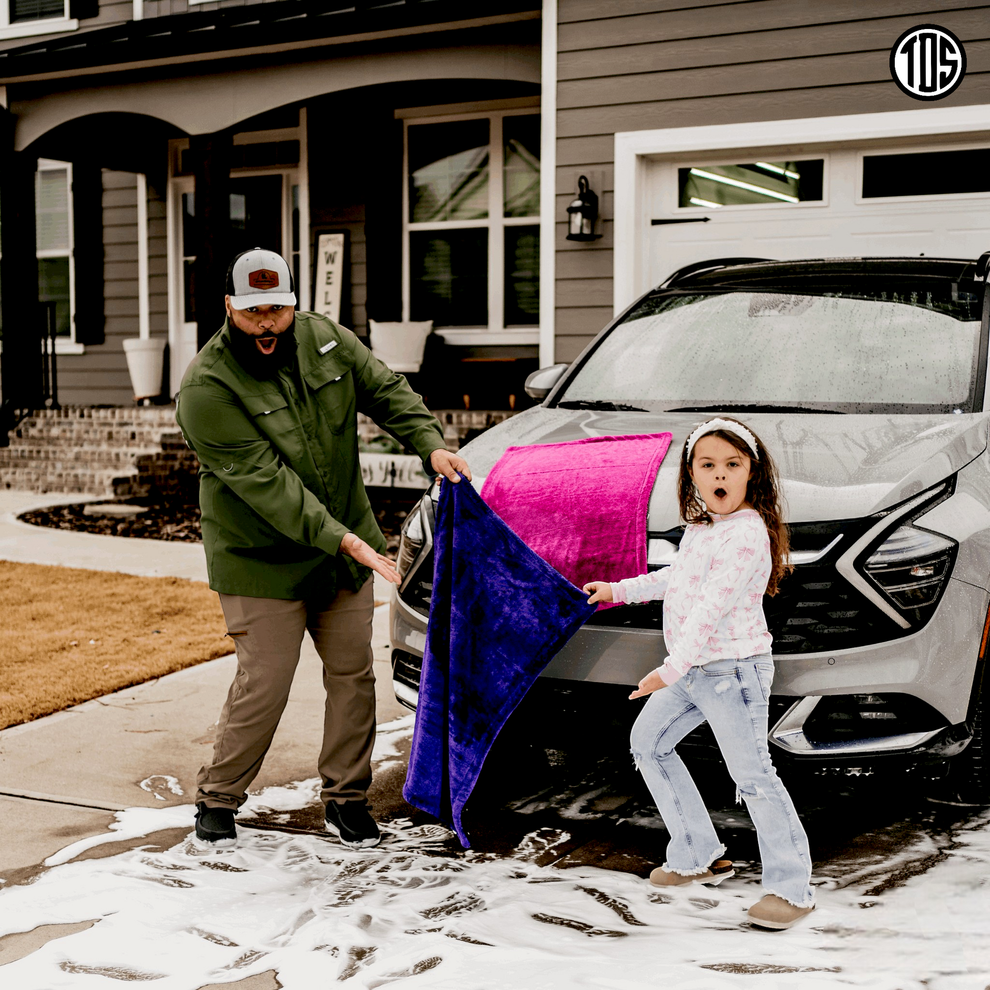 That Detail Shop Microfiber Towel Purple Mock Up Image. The Best Detailing Towel for Auto Detailing.