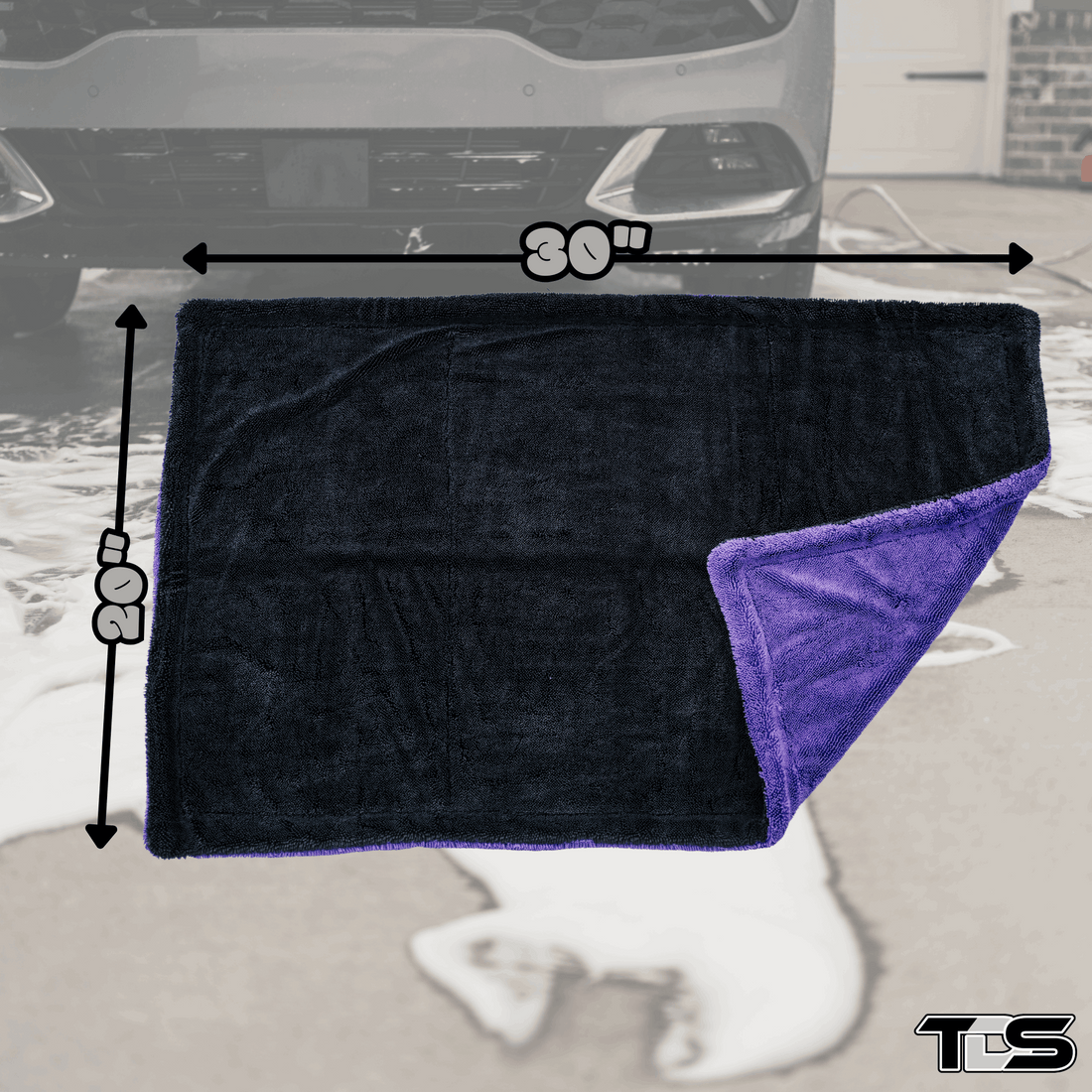That Detail Shop Microfiber Towel Purple Mock Up Image. The Best Detailing Towel for Auto Detailing.