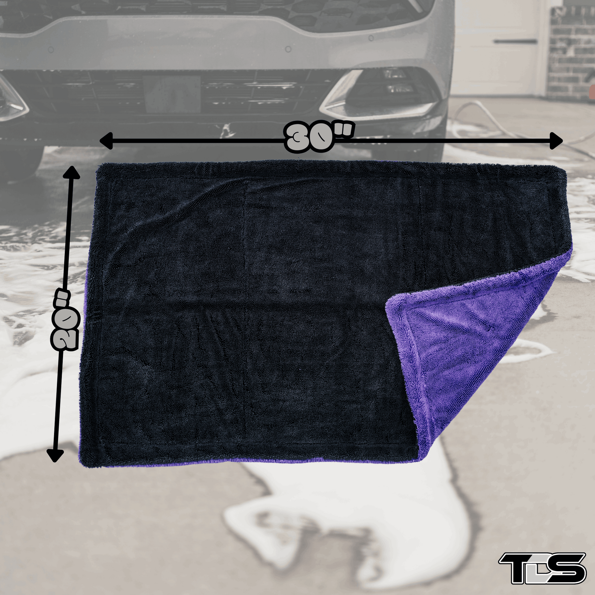 That Detail Shop Microfiber Towel Purple Mock Up Image. The Best Detailing Towel for Auto Detailing. 