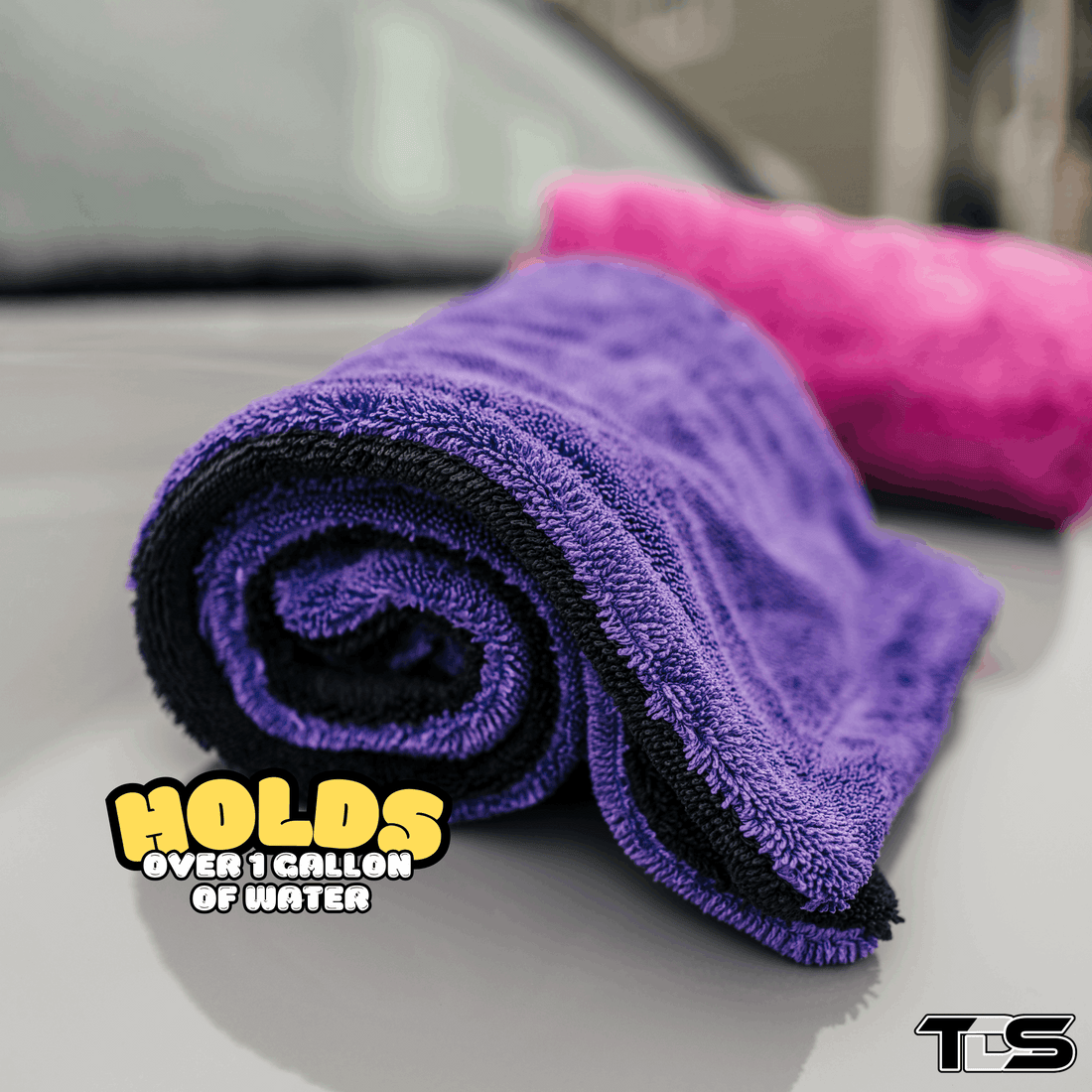 That Detail Shop Microfiber Towel Purple Mock Up Image. The Best Detailing Towel for Auto Detailing.