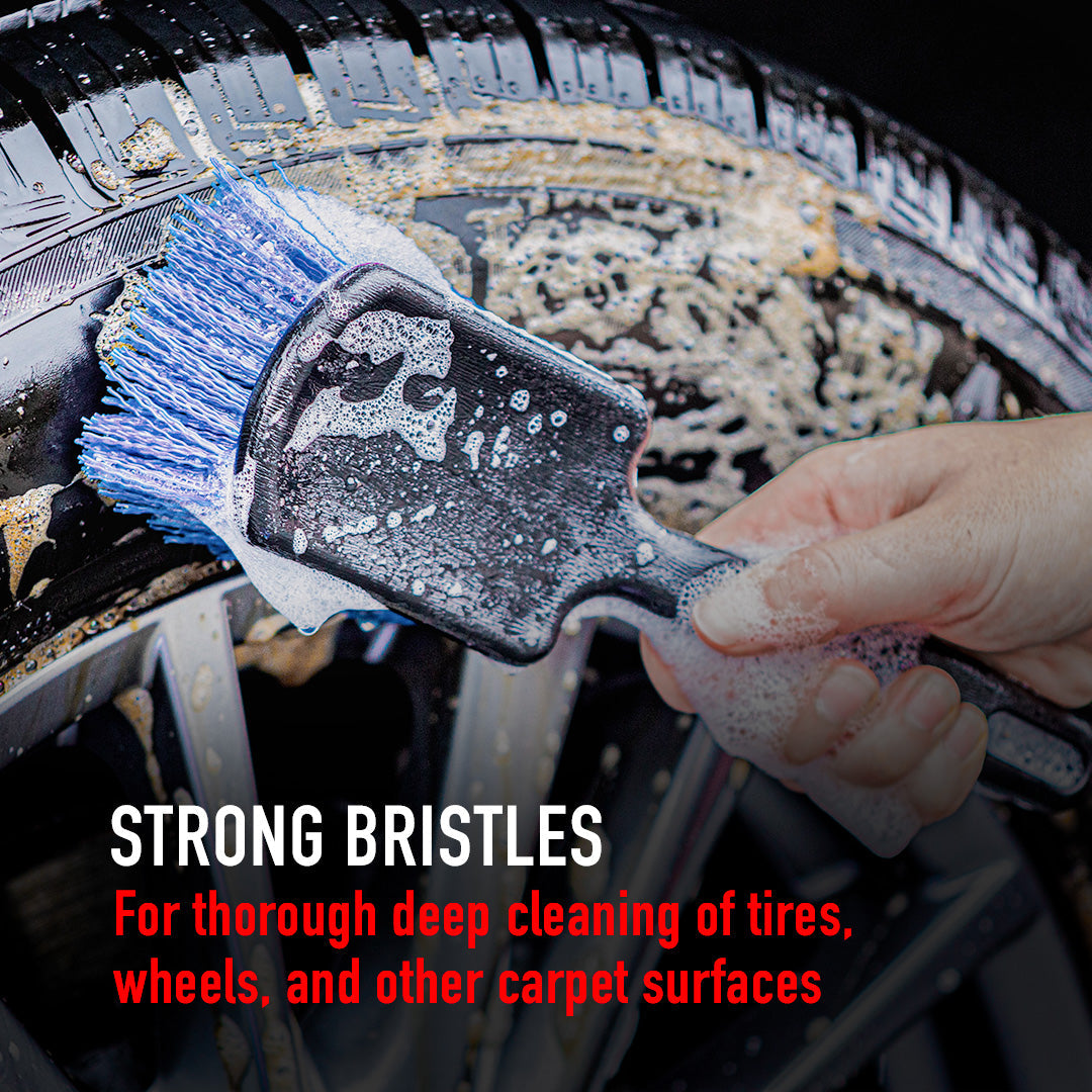 Best Tire Brush - A Deep Cleaning Tire Brush, Multi-functional The best tire brush features a durable black handle with highly dense stiff bristles ideal for
