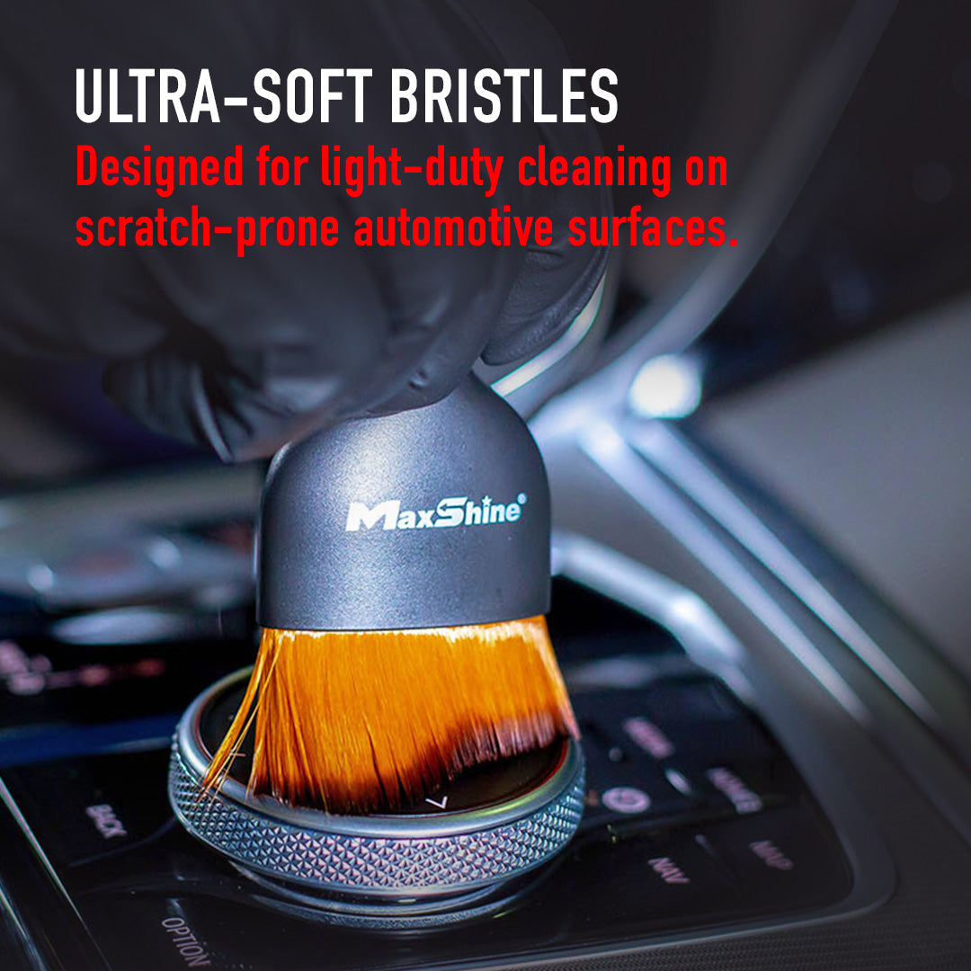 Handheld Brush - An Ultra Soft Brush, Scratch-free, Ergonomic Design The Handheld Brush is crafted for precision car detailing, targeting vulnerable areas such