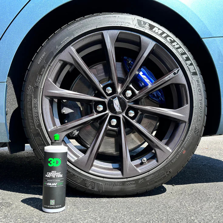 3D Car Care 3D GLW SIO2 CERAMIC MATTE TIRE 64 product closeup - auto detailing equipment