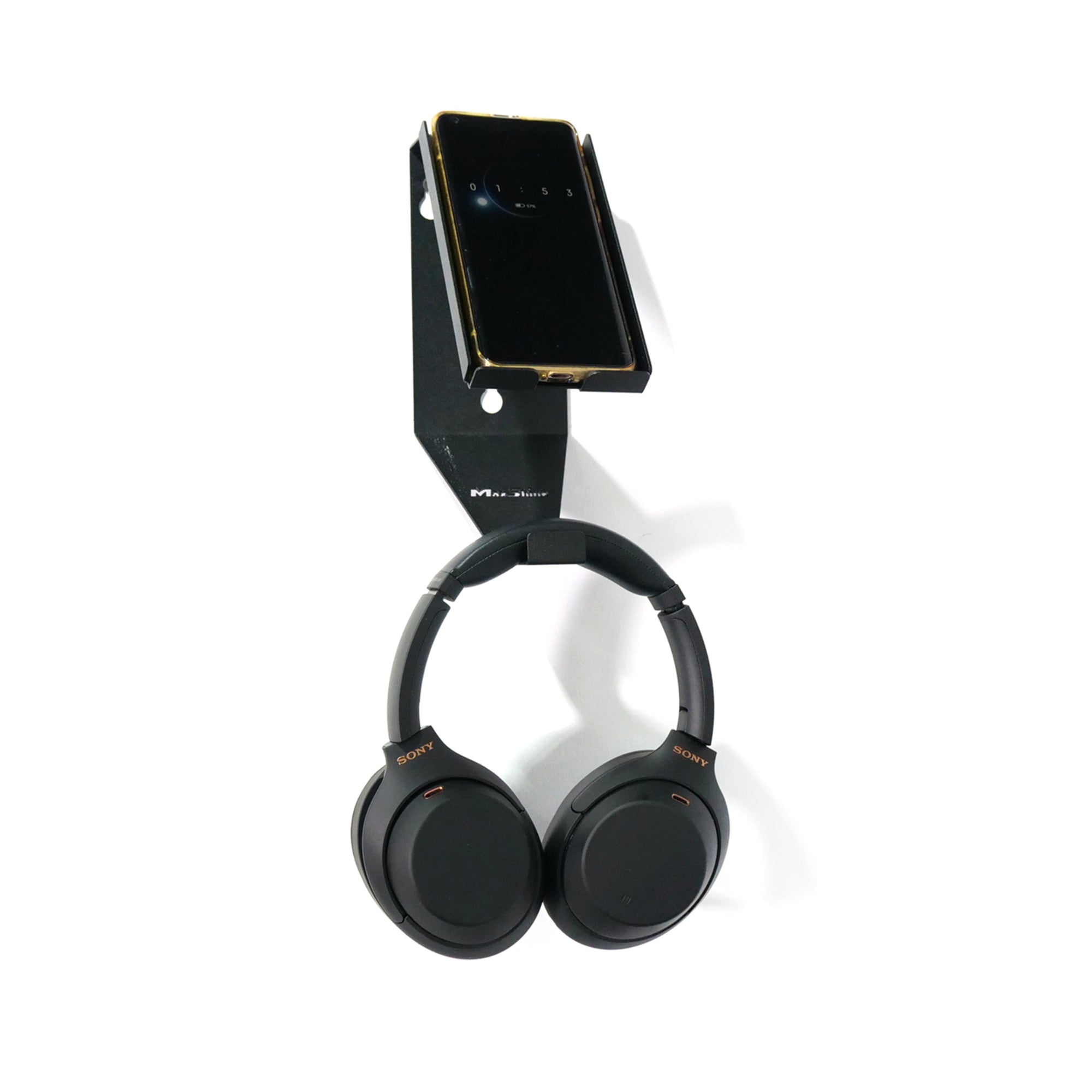 Wall Mount Phone Holder and Headphone Rack Wall Mount Phone Holder and Headphone Rack is a convenient and stylish solution to keep your phone and headphones