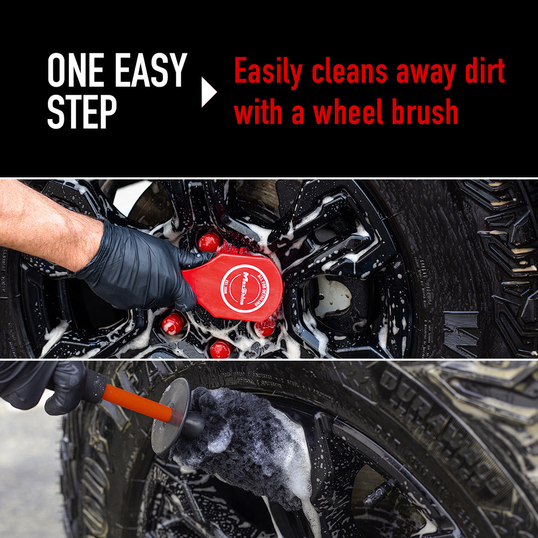 Wheel and Tire Cleaner Effortlessly Restore Your Wheels' Shine Wheel and Tire Cleaner is your one-stop shop for sparkling wheels and tires. It's a powerful yet