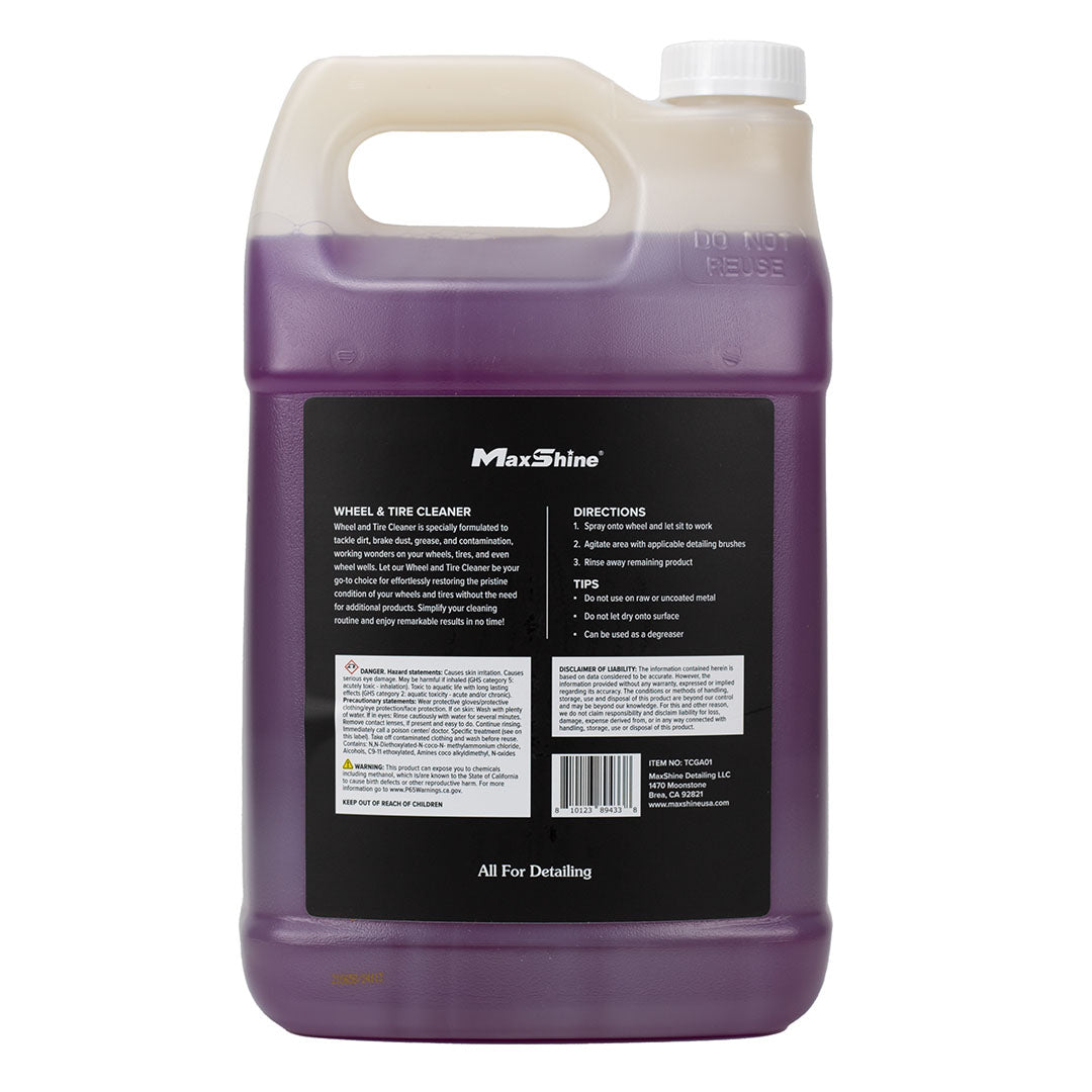 Wheel and Tire Cleaner Effortlessly Restore Your Wheels' Shine Wheel and Tire Cleaner is your one-stop shop for sparkling wheels and tires. It's a powerful yet