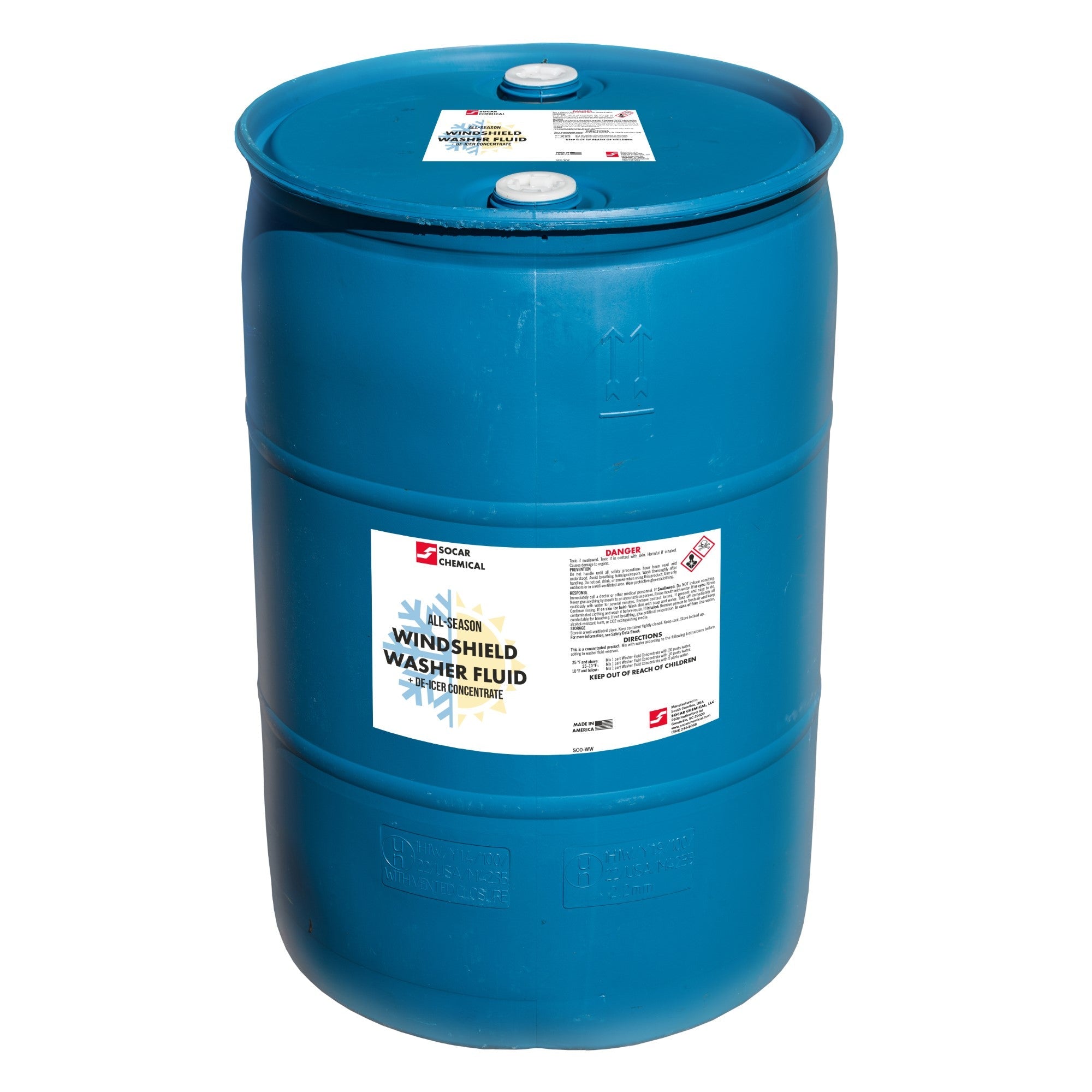 Socar Chemical All-Season Windshield Wash De-Icer Concentrate is a professional grade concentrated solution for mixing washer fluid for any vehicle - in any