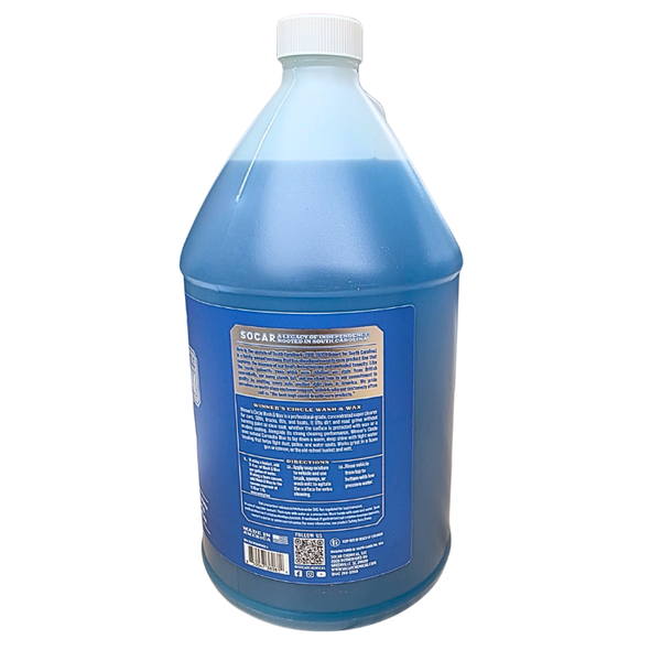 Wash n Wax is a neutral pH detergent with emulsifiers that provide excellent cleaning and rinse ability. Contains Carnauba Wax to repair normally occurring