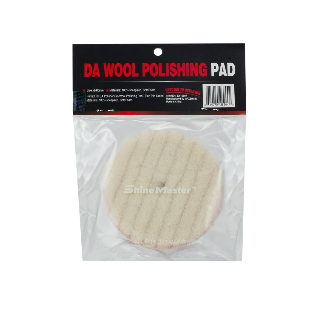 Maxshine Wool Cutting Pads Rubber Backed - 3in, 5in, 6in product closeup - auto detailing equipment