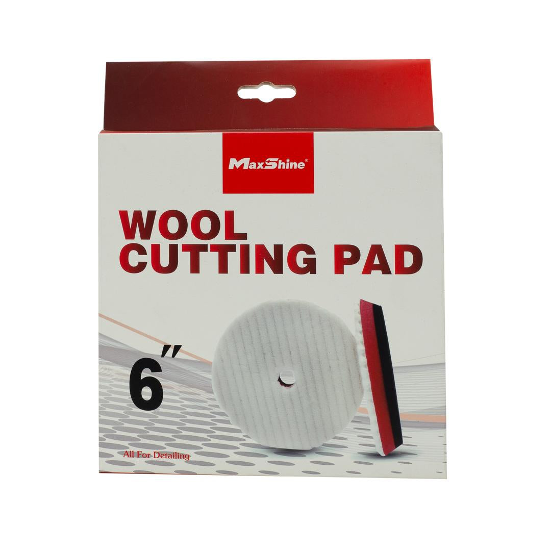 Maxshine Wool Cutting Pads Rubber Backed - 3in, 5in, 6in - detail shot 12