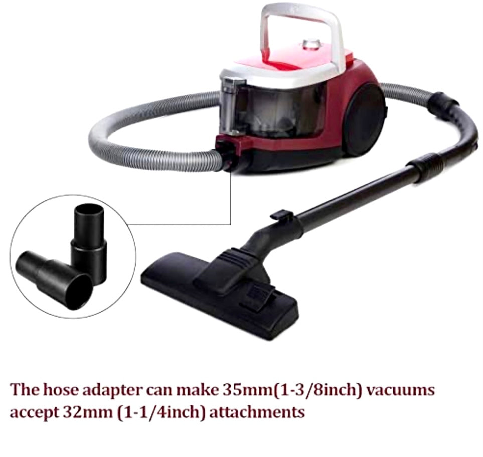 Do you have a brand of vacuum that has a 1 3/8 inch (35 mm) outside hose end diameter? Then you will need this inexpensive adapter to use the Fang & Fur eel