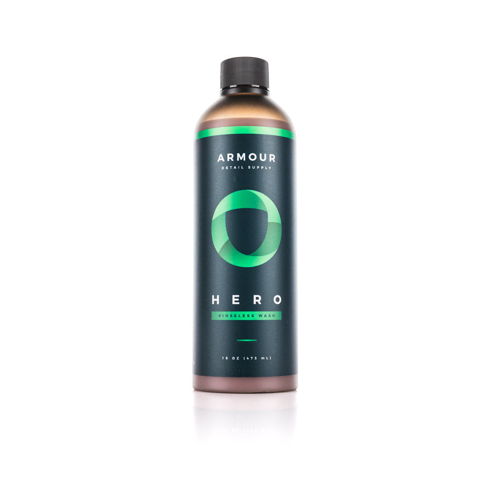 Armour Detail Supply HERO Rinseless Wash 16 oz bottle, front label.