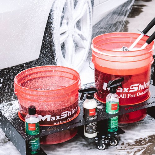 Detailing Bucket Dolly Set This Detailing Bucket Dolly Set is a must-have for any car enthusiast. It easily holds most standard buckets and features locking