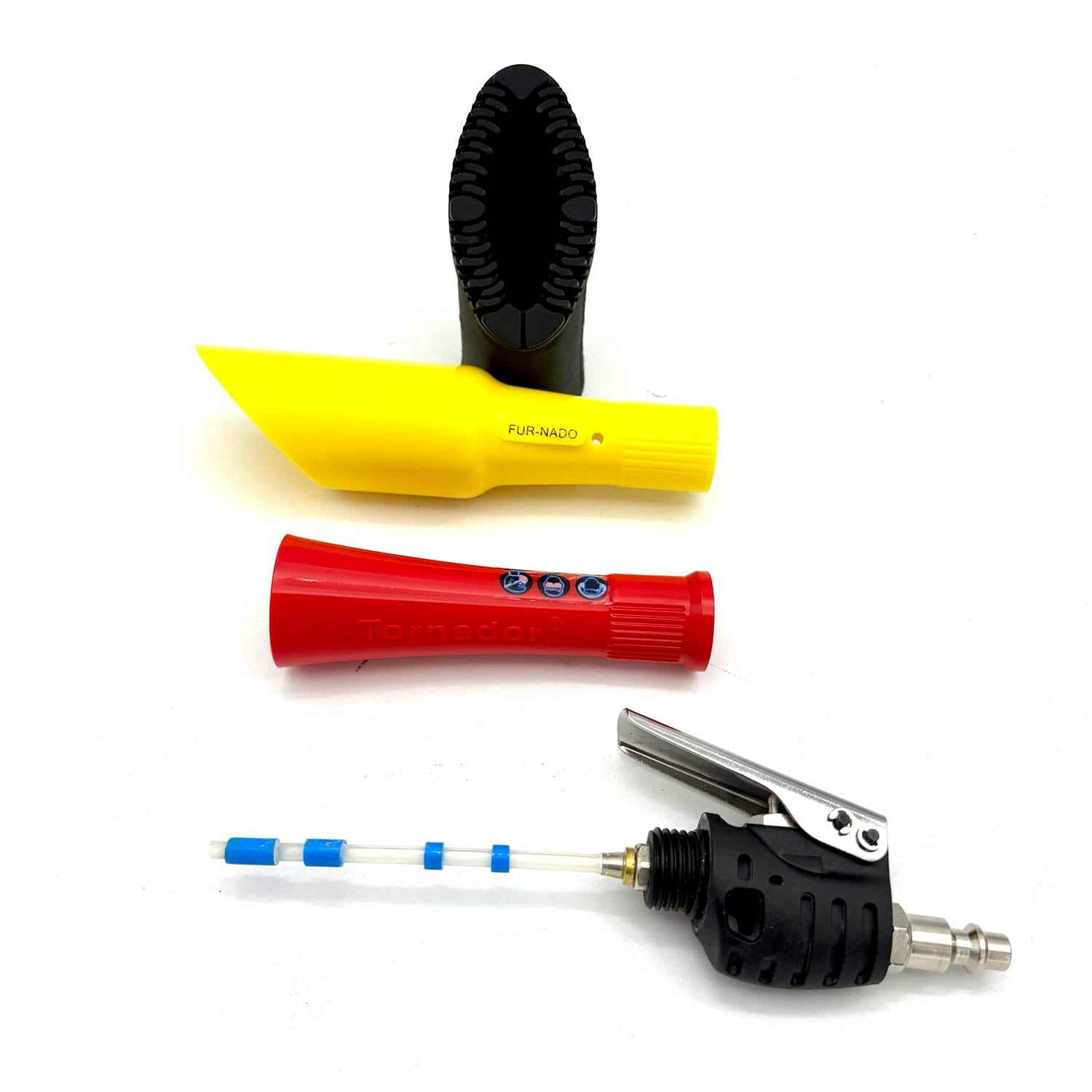 Turn Your Tornador Air Gun Mini Into a Super Tool Upgrade your Tornador air gun mini with the Furnado attachment + Fur Eel Pro II for unbeatable scrubbing and
