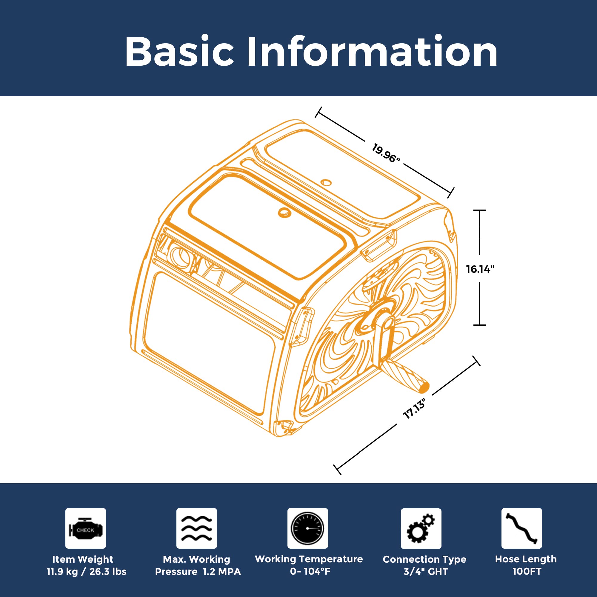 The sturdy housing, automatic hose guide system, and the easily assembled crank handle combined make this metal hose storage reel, better than traditional