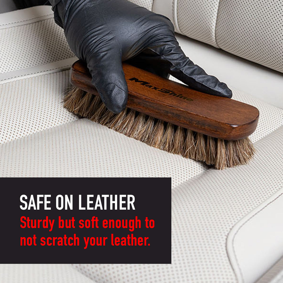Maxshine Horse Hair Brush for Cleaning Upholstery - detail shot 7