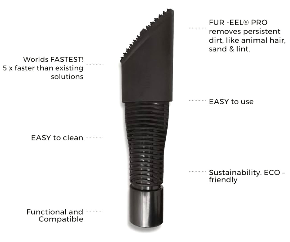 An Easy Starter Kit for Faster Pet Hair Removal ✅ Complete starter kit with Fur Eel Pro II ✅ Includes FREE Fang Adapter for better vacuum fit ✅ Removes