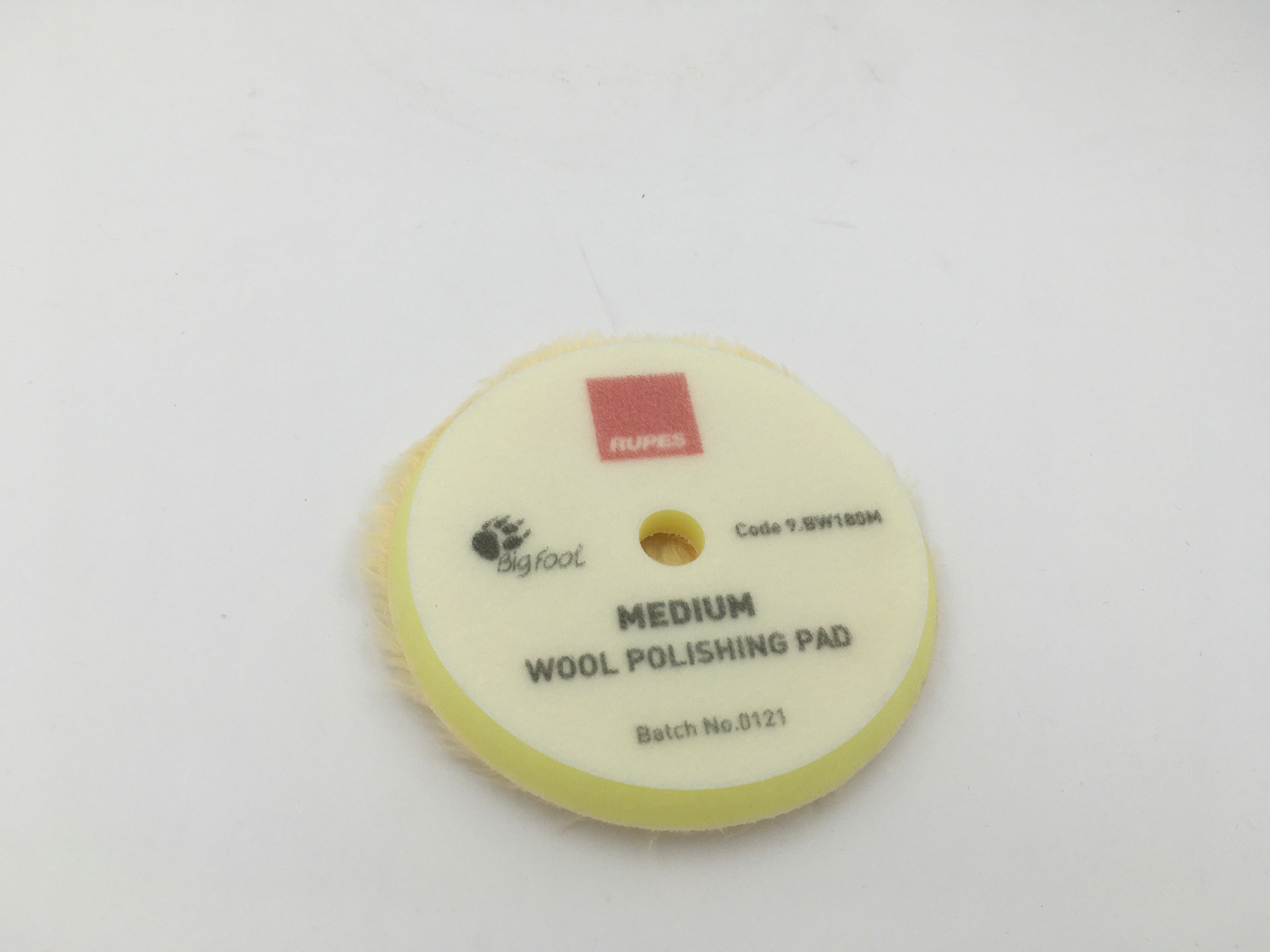 RUPES Medium Wool Polishing Pad 7" Yellow for RUPES paint correction and detailing workflows
