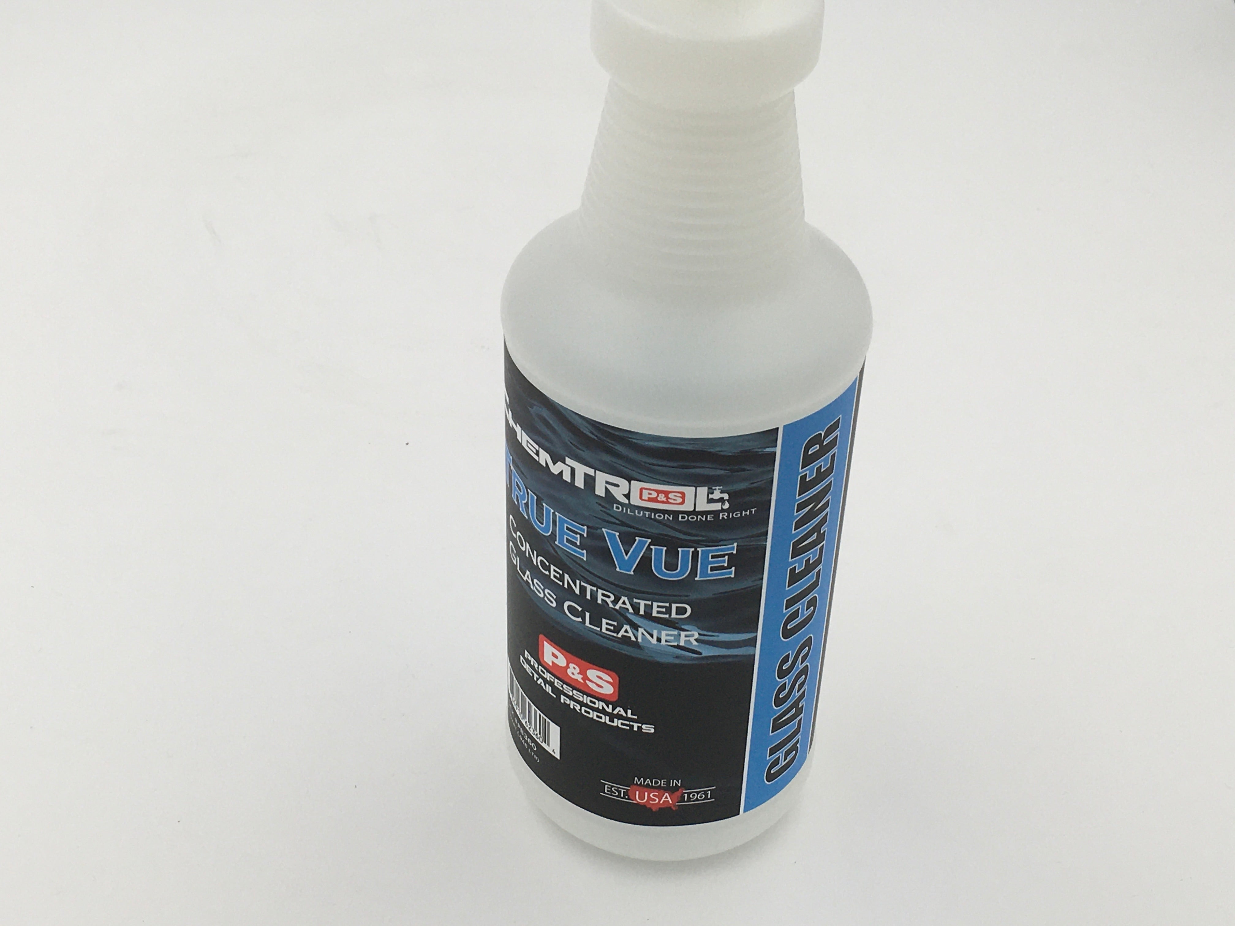 P&S True Vue empty 32 oz labeled safety bottle