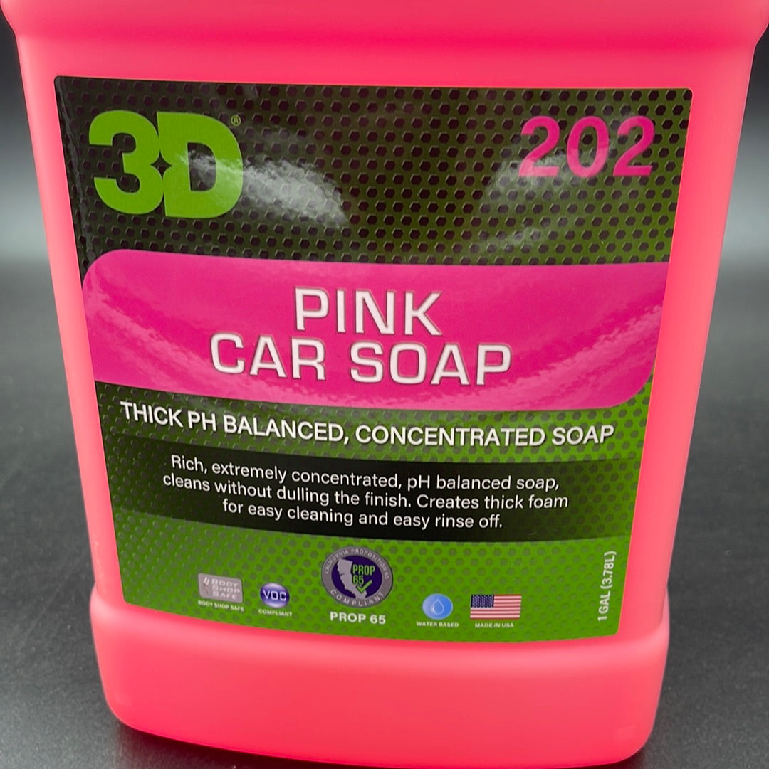 3D Pink Car Wash Soap 1 Gallon - front product view