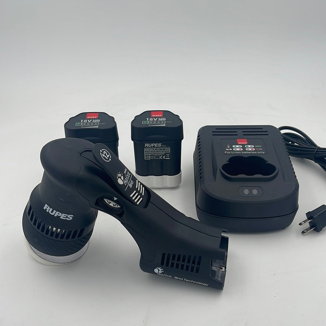 RUPES iBrid MINI Polisher 75 1-Charger / 2-Battery Kit for RUPES paint correction and detailing workflows