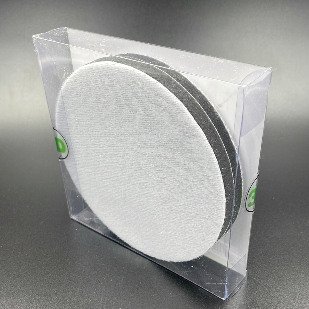 3D Flat Micro Hook Interface Pad 6-inch 2-Pack - two white interface pads in packaging