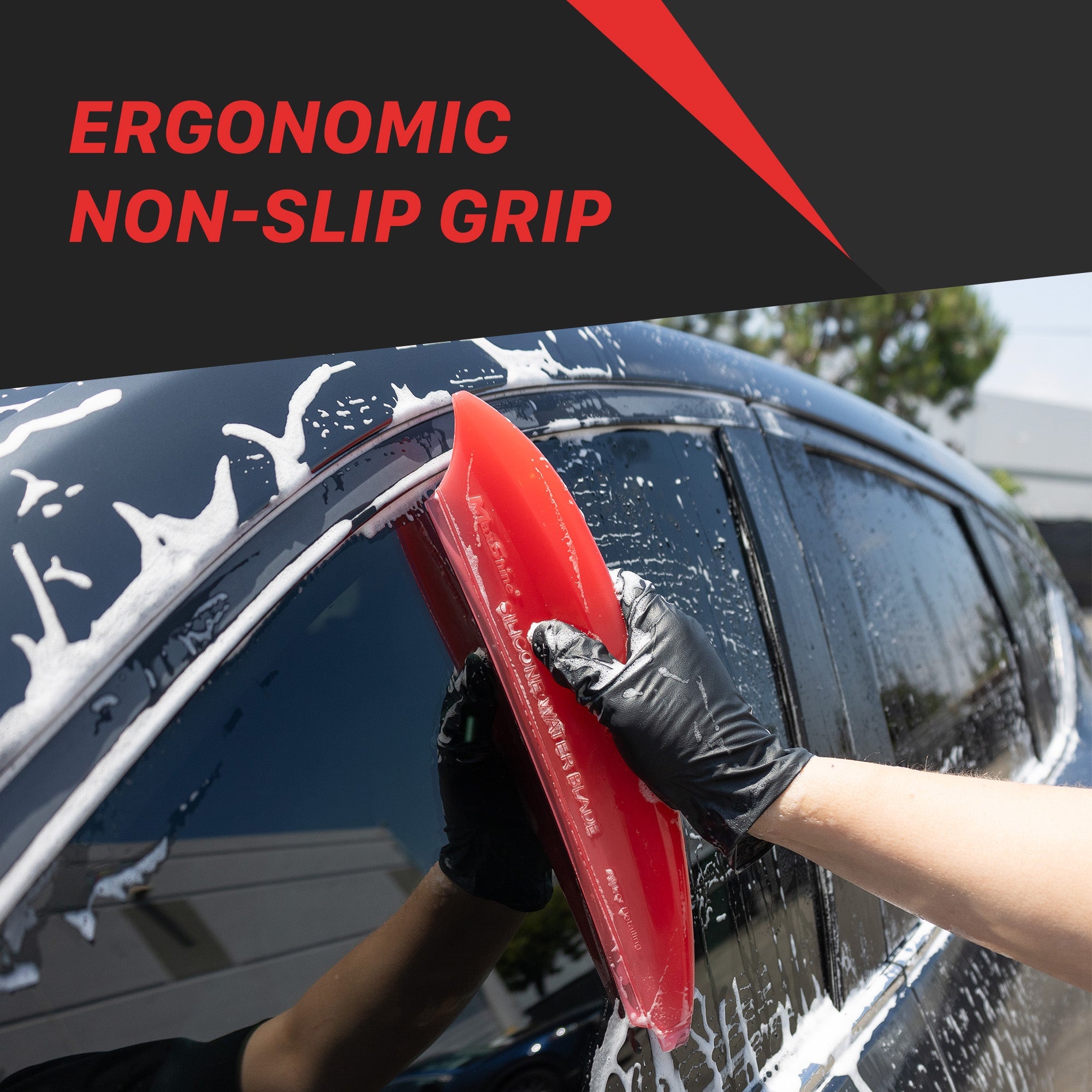 Silicone Water Blade - 11 Inch Long Auto Squeegee, High-quality, One-piece The silicone water blade, made of high-quality soft silicone, provides a versatile