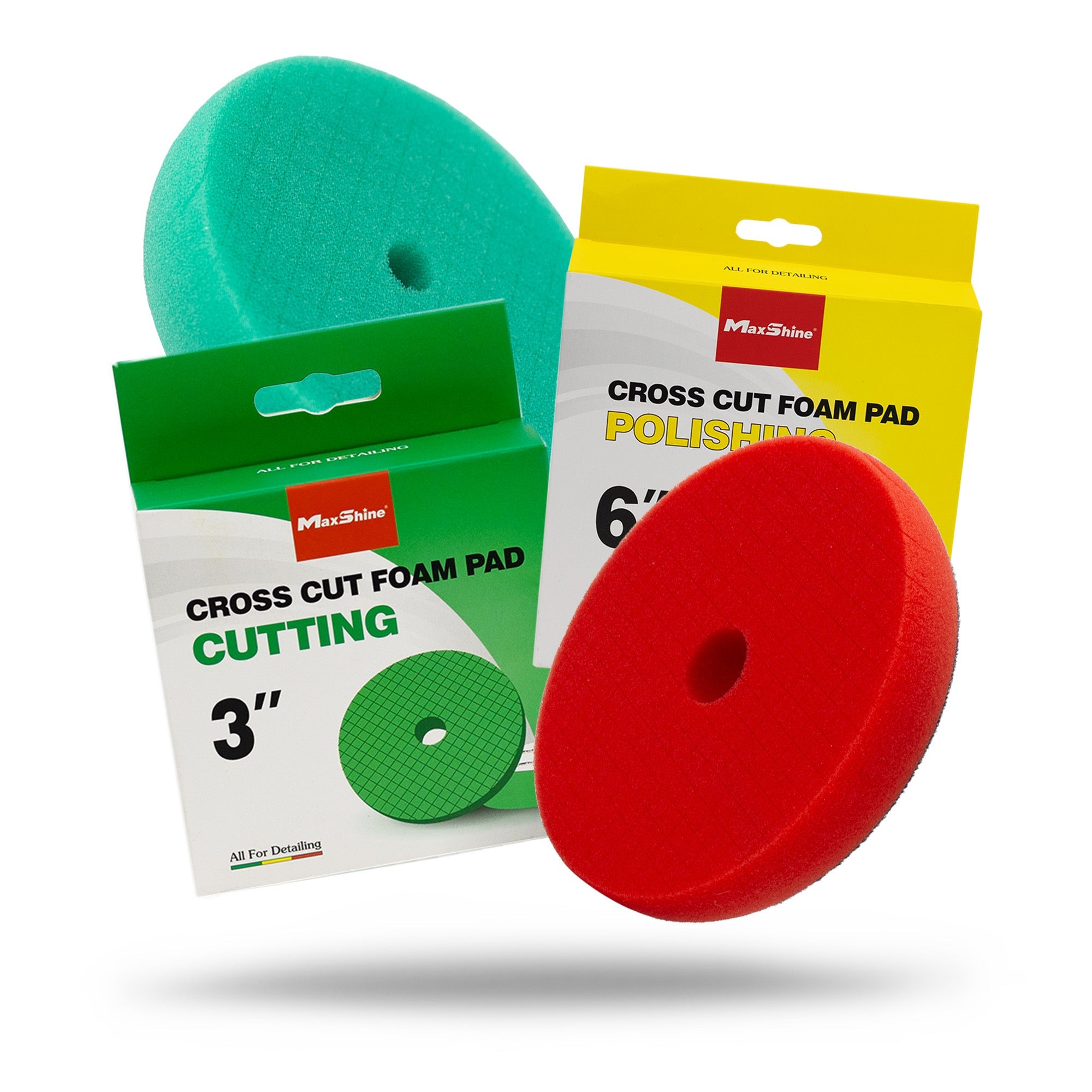 Maxshine Cross Cut Foam Pads - 3in, 5in, 6in - foam polishing pad for paint correction
