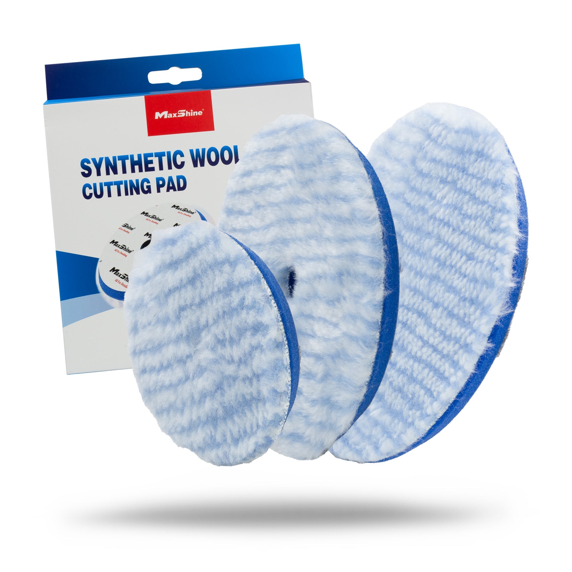 Maxshine Synthetic Wool Pads - 3in, 5in, 6in - foam polishing pad for paint correction