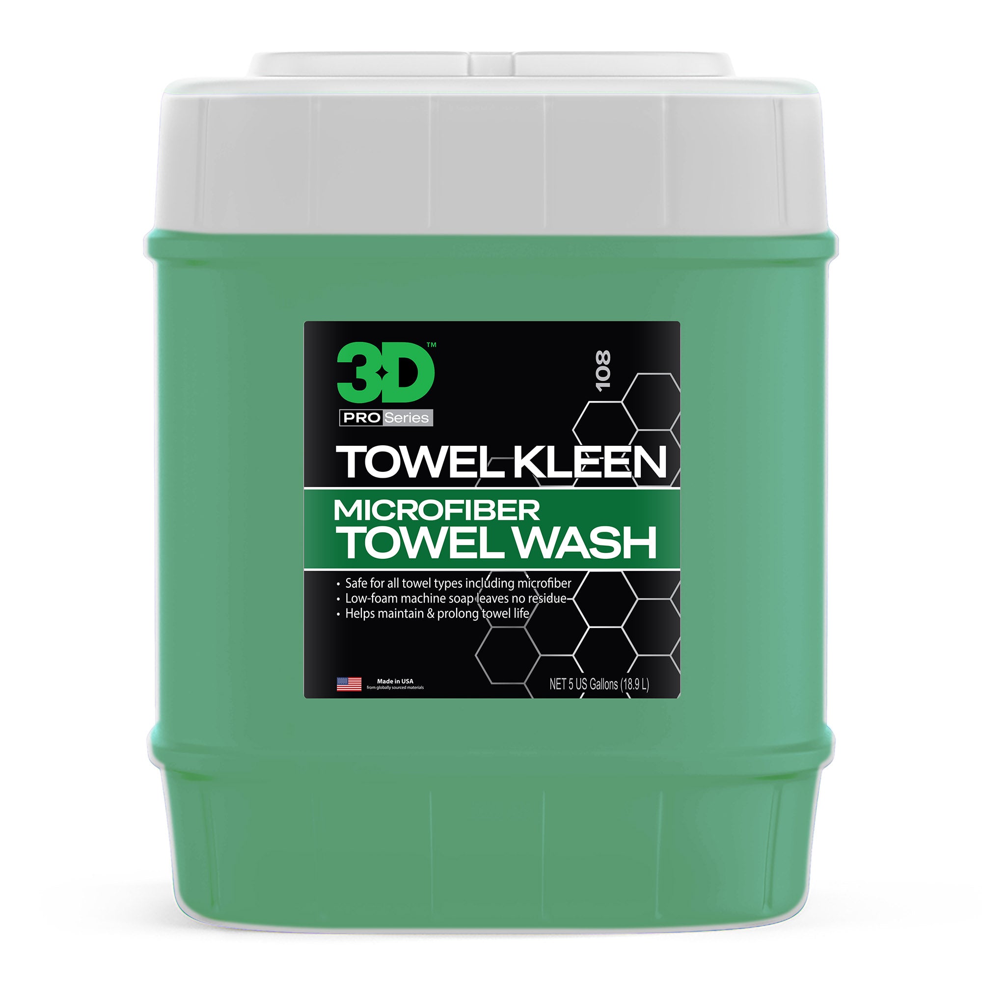 3D Towel Kleen Microfiber Detergent 5 Gallons - manufacturer product image