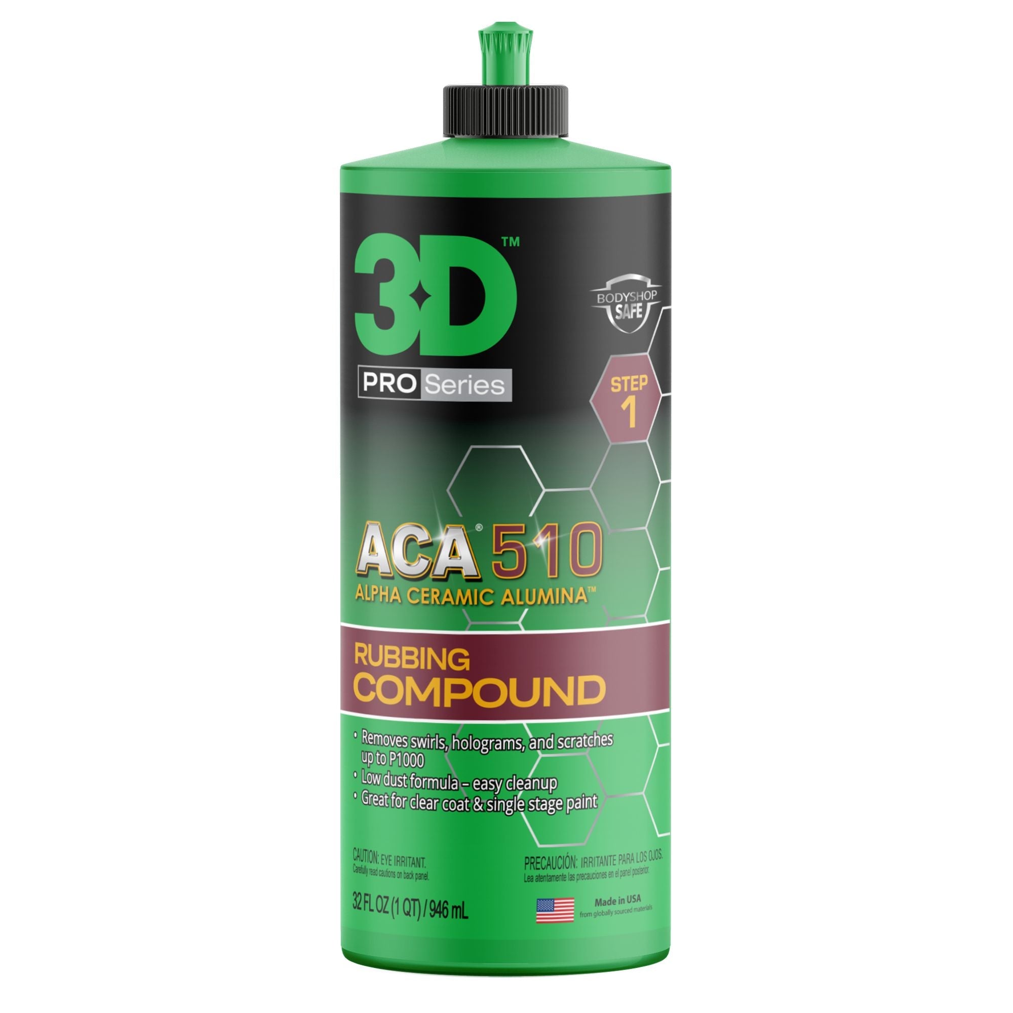 3D ACA 510 Premium Rubbing Compound 32 oz - manufacturer product image