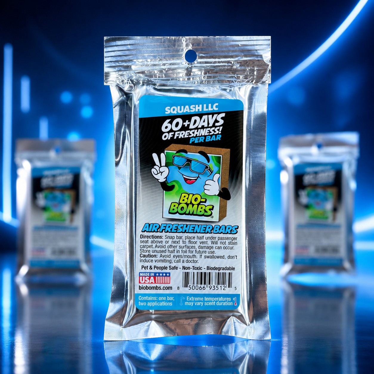 That Detail Shop Bio-Bombs Air Freshener Bars, 60+ days of freshness per bar, non-toxic, biodegradable.