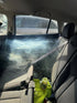 That Detail Shop Bio-Bombs vehicle deodorizer fogging the interior of a car. Smoke-like vapor fills the back seat area.