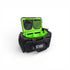 That Detail Shop black detailing bag with bright green interior and multiple compartments, 40 x 28 cm