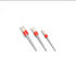 That Detail Shop TDS Detailing Brushes Set with white bristles and grey handles with red accents, on a black textured background.