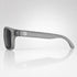That Detail Shop Frost Gray polarized sunglasses with a square frame and subtle TDS logo on the temple side view