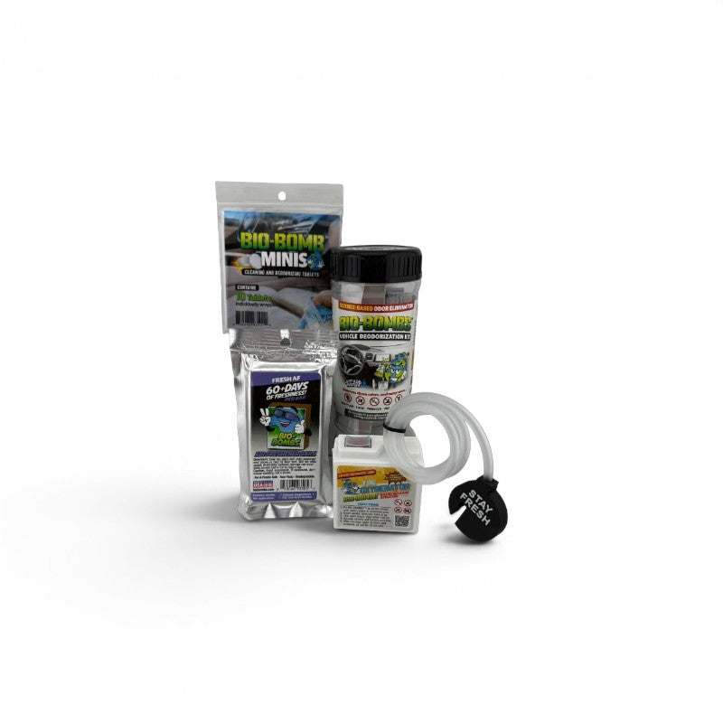That Detail Shop Interior Air Quality Reset Starter Kit with Bio-Bomb odor eliminator and minis.