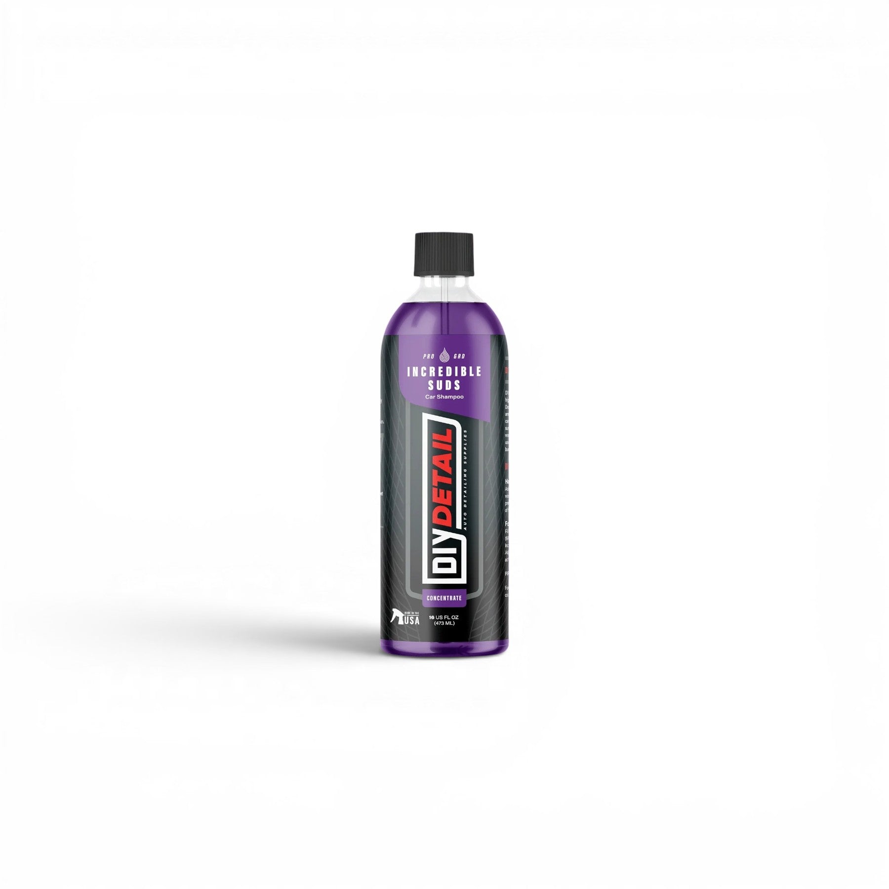 That Detail Shop Incredible Suds T2 car shampoo concentrate, 16 oz bottle with purple liquid.
