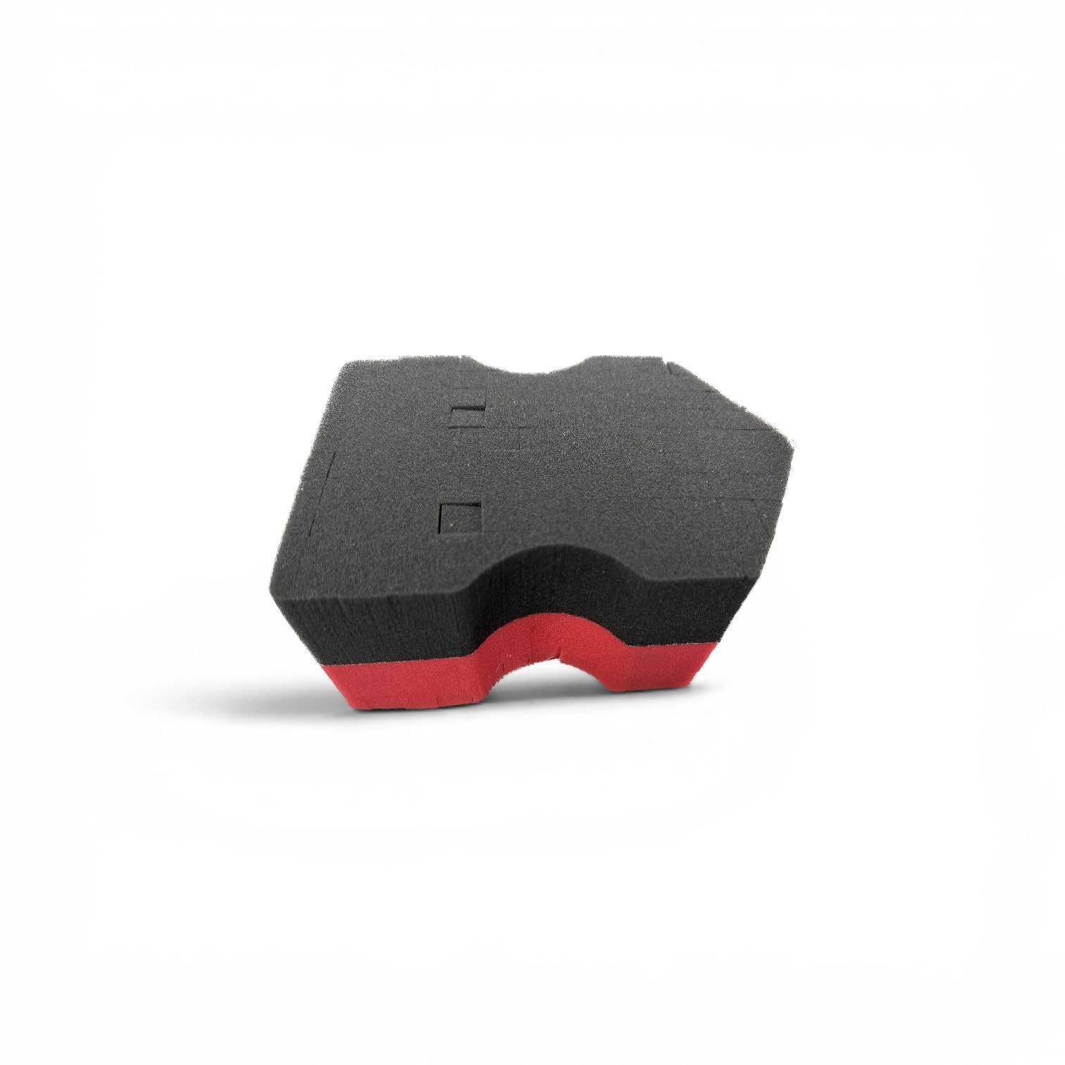 That Detail Shop black and red dual-layer foam wash sponge with ergonomic grip for car detailing.