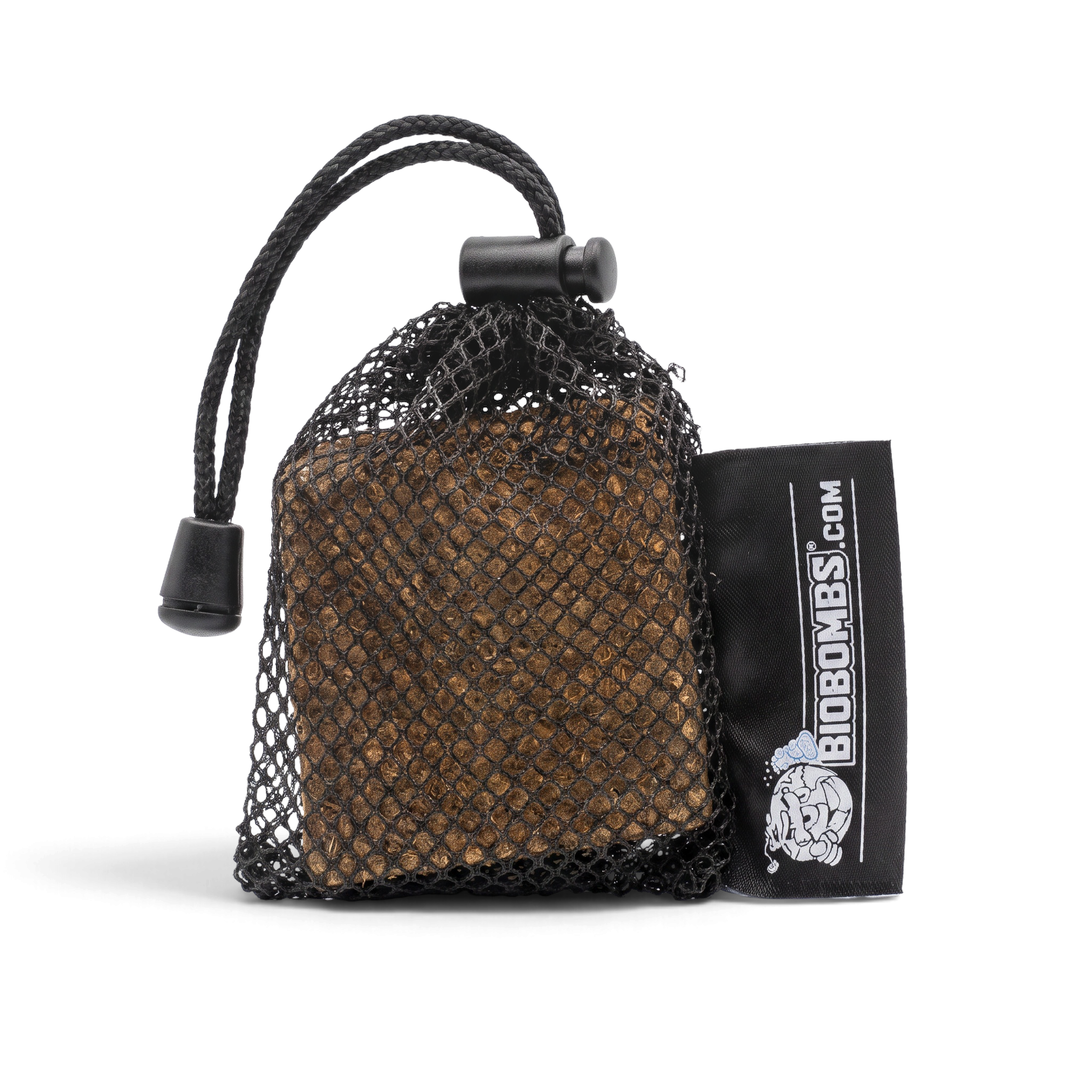 That Detail Shop black mesh storage baggie containing a brown air freshener bar with a drawstring closure
