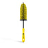That Detail Shop Mini Barrel Brush with yellow bristles, black stem, and a protective knuckle guard for wheel cleaning.