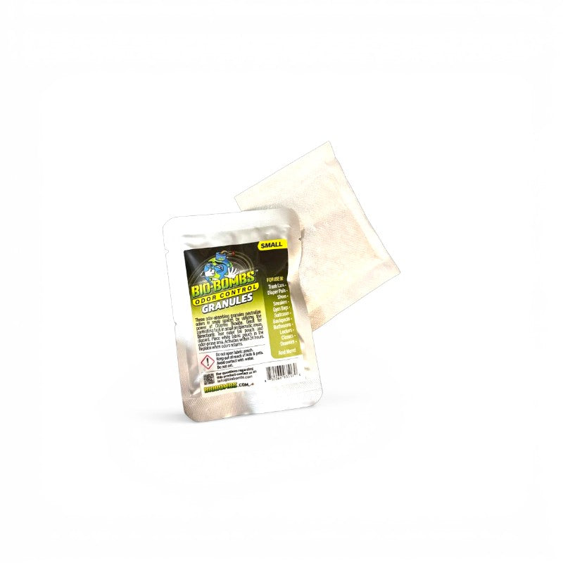 That Detail Shop Bio-Bombs odor control granules sachet for vehicles and enclosed spaces.