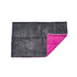That Detail Shop pink and gray 1400 GSM twisted-loop microfiber drying towel, 20x30 inches, edgeless design.