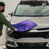 That Detail Shop purple microfiber drying towel on a grey car hood, 1600 GSM, 20x30 inch
