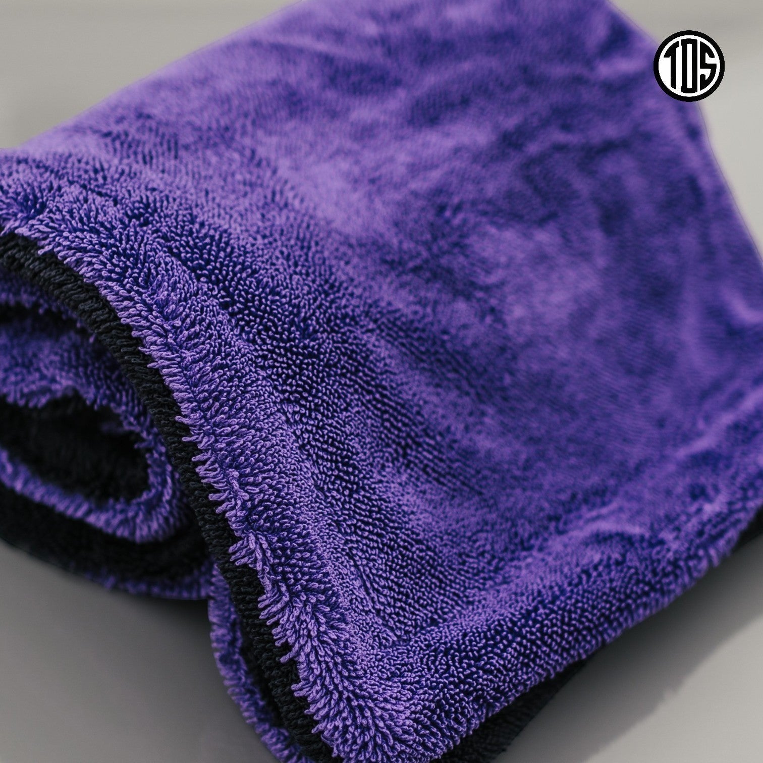 That Detail Shop purple and black dual twisted-loop microfiber drying towel, 1600 GSM, 20x30 inches