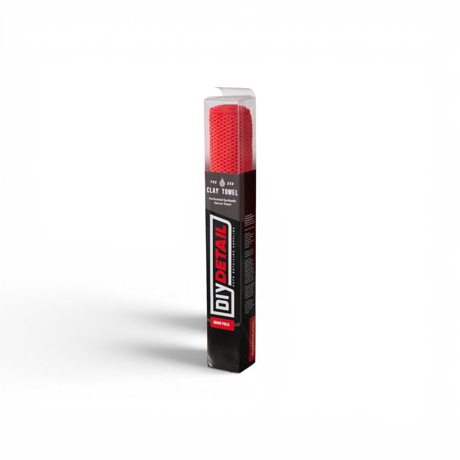 That Detail Shop red perforated synthetic clay towel for car paint decontamination. 12x12 inch.
